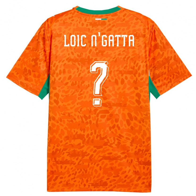 Danxen Men Ivory Coast Ange Loïc N'gatta #0 Orange Green White Home Jersey 26-28 T-Shirt