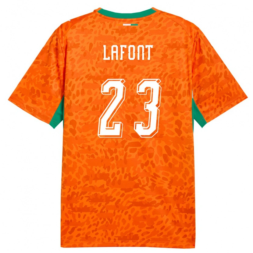 Danxen Men Ivory Coast Alban Lafont #23 Orange Green White Home Jersey 26-28 T-Shirt