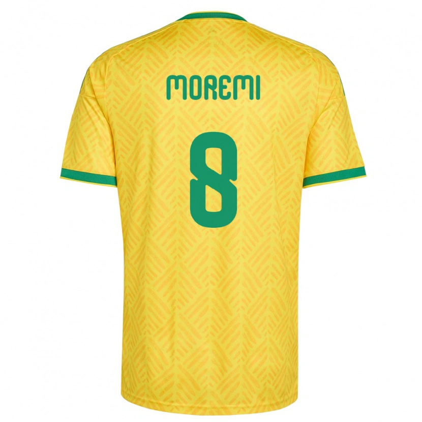 Danxen Men South Africa Tshepang Moremi #8 Yellow Green Home Jersey 26-28 T-Shirt