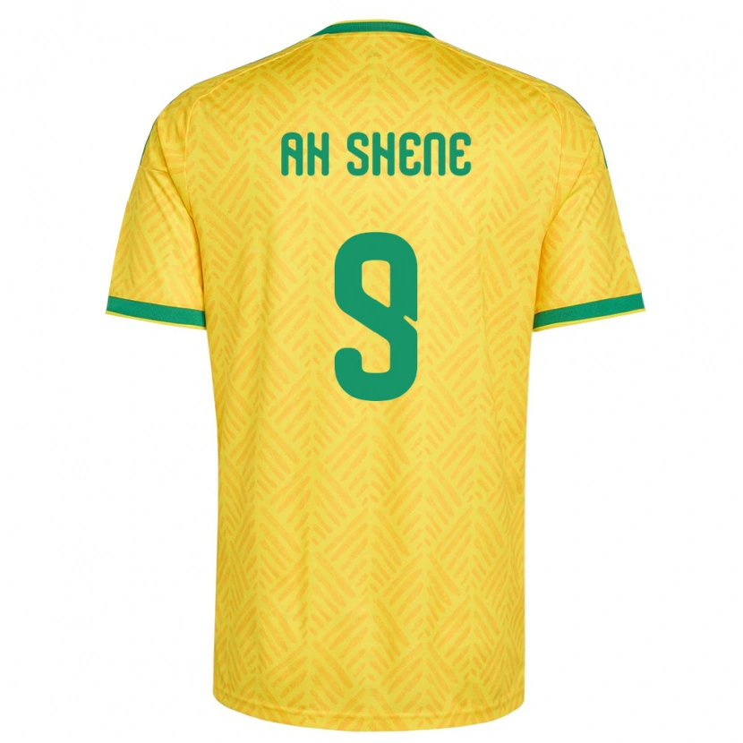 Danxen Men South Africa Jody Ah Shene #9 Yellow Green Home Jersey 26-28 T-Shirt