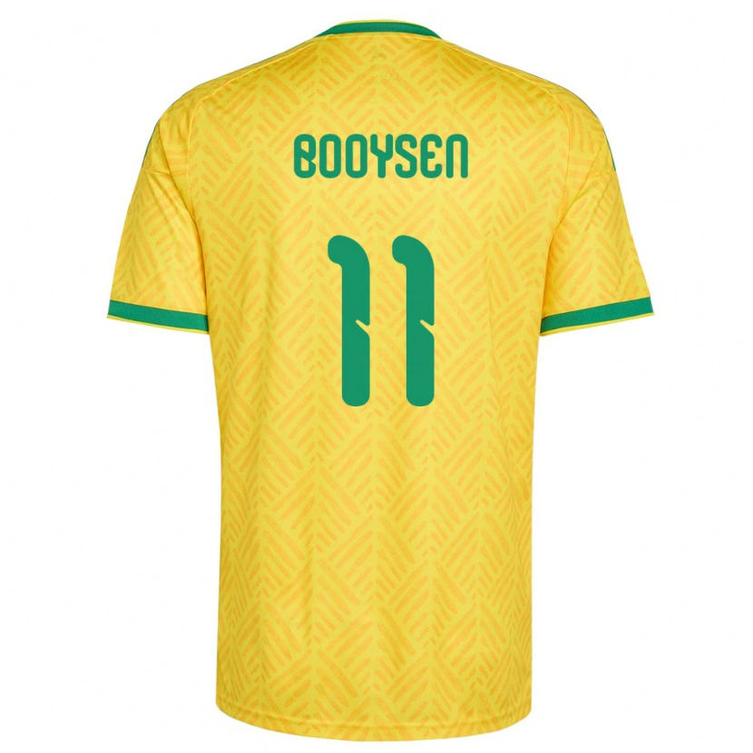 Danxen Men South Africa Alwande Booysen #11 Yellow Green Home Jersey 26-28 T-Shirt
