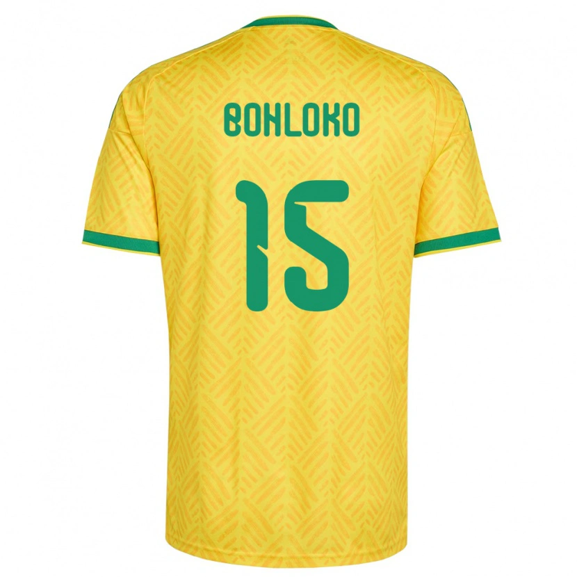 Danxen Men South Africa Neo Bohloko #15 Yellow Green Home Jersey 26-28 T-Shirt