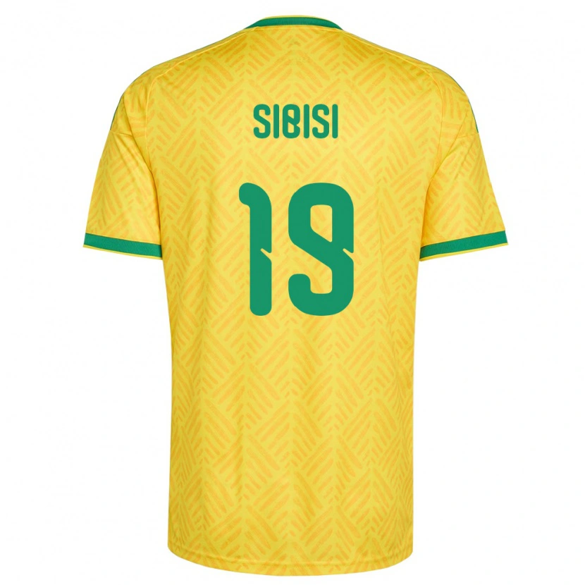 Danxen Men South Africa Nkosinathi Sibisi #19 Yellow Green Home Jersey 26-28 T-Shirt