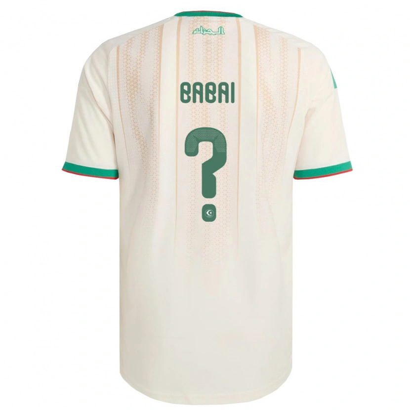 Danxen Men Algeria Nazim Babaï #0 Off-White Green Red Home Jersey 26-28 T-Shirt