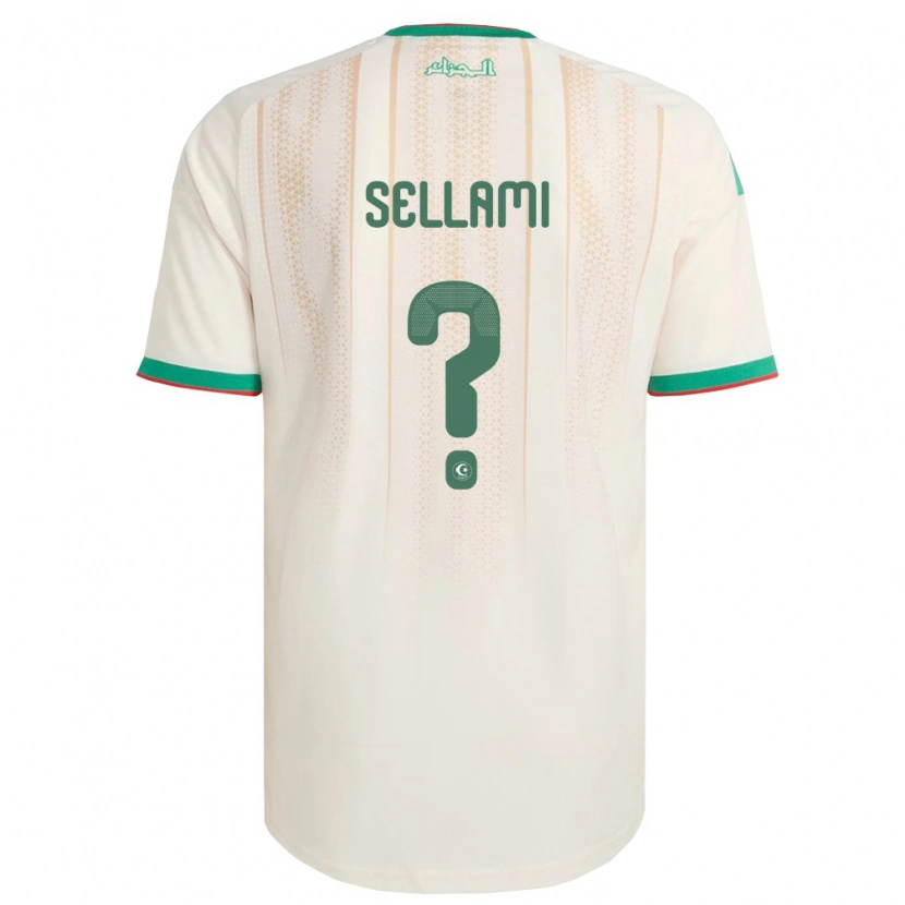 Danxen Men Algeria Yanis Sellami #0 Off-White Green Red Home Jersey 26-28 T-Shirt