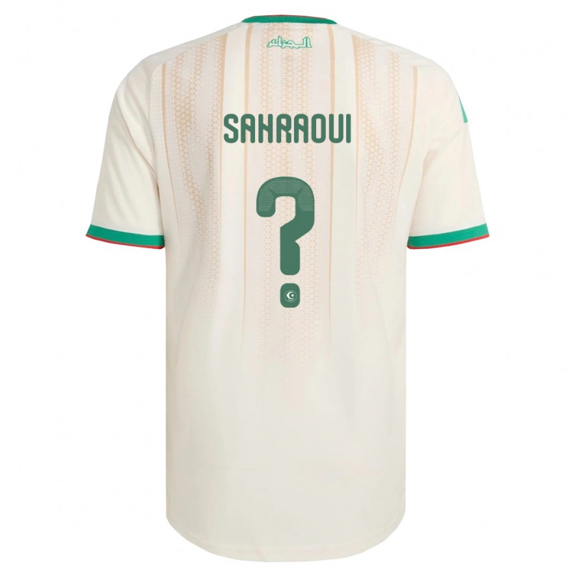Danxen Men Algeria Jebryl Sahraoui #0 Off-White Green Red Home Jersey 26-28 T-Shirt