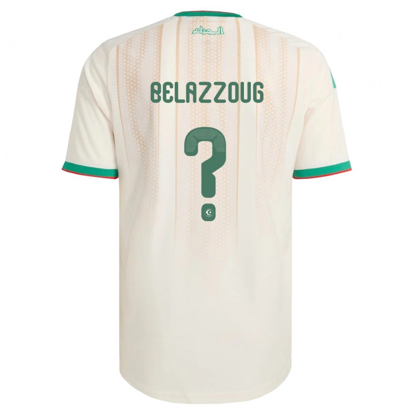 Danxen Men Algeria Kilian Belazzoug #0 Off-White Green Red Home Jersey 26-28 T-Shirt