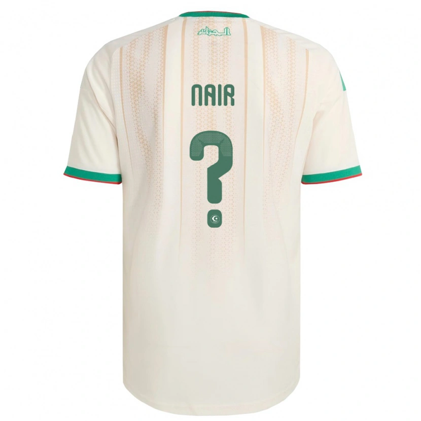 Danxen Men Algeria Sohaib Naïr #0 Off-White Green Red Home Jersey 26-28 T-Shirt