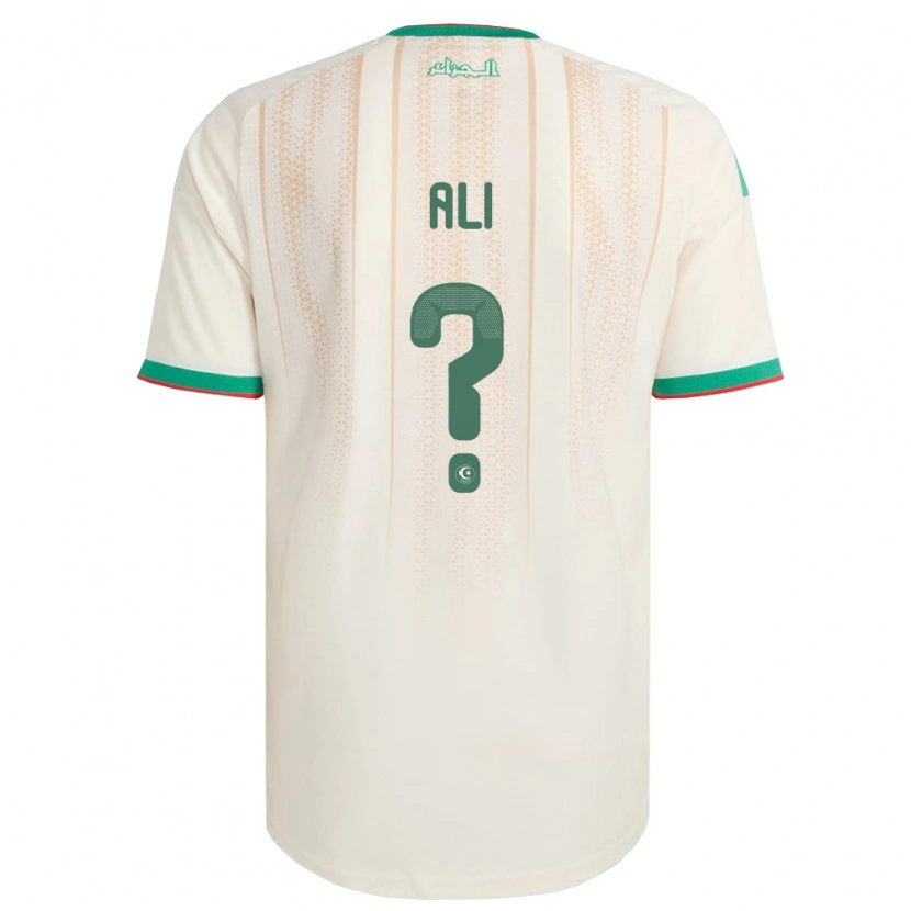Danxen Men Algeria Kéfren Ali #0 Off-White Green Red Home Jersey 26-28 T-Shirt