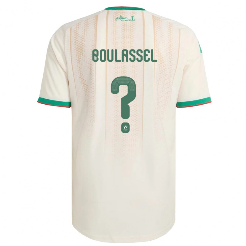 Danxen Men Algeria Wassim Boulassel #0 Off-White Green Red Home Jersey 26-28 T-Shirt
