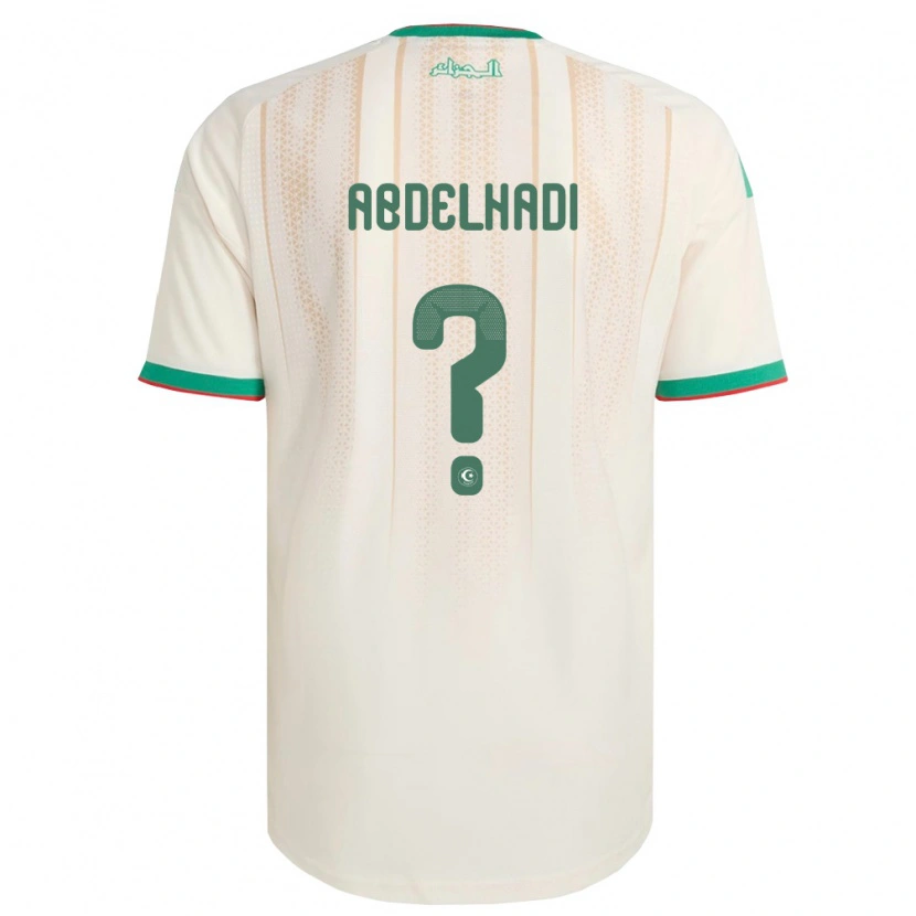 Danxen Men Algeria Djeddou Abdelhadi #0 Off-White Green Red Home Jersey 26-28 T-Shirt
