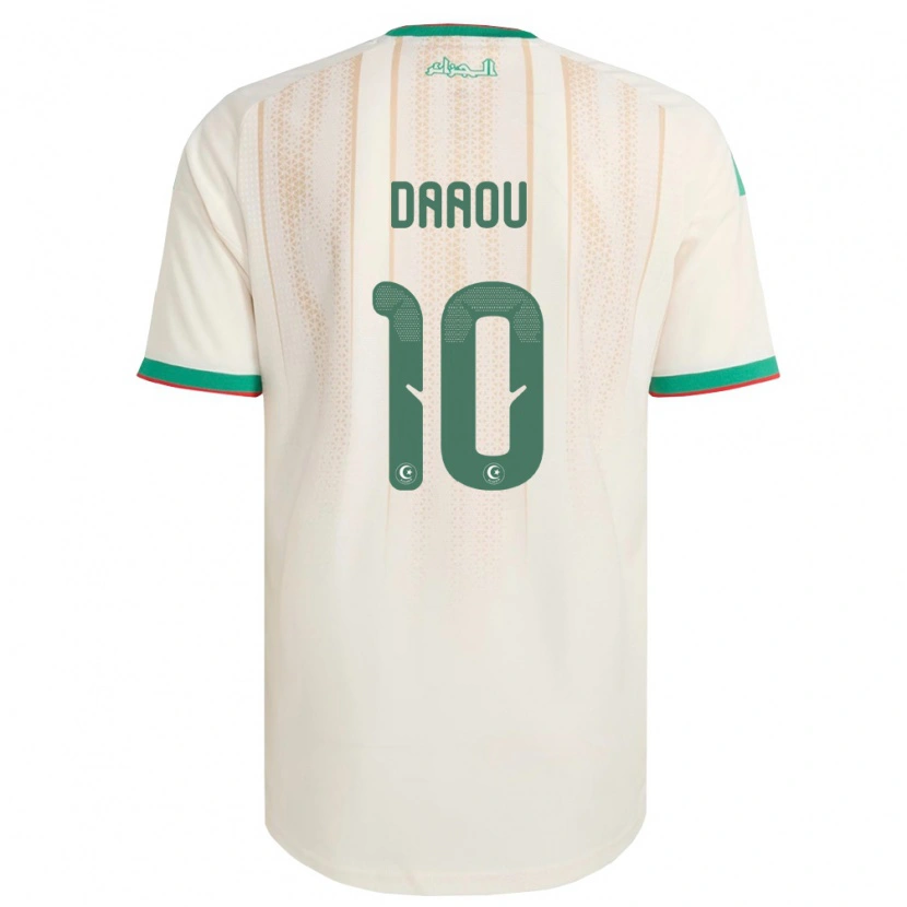 Danxen Men Algeria Bilal Daaou #10 Off-White Green Red Home Jersey 26-28 T-Shirt