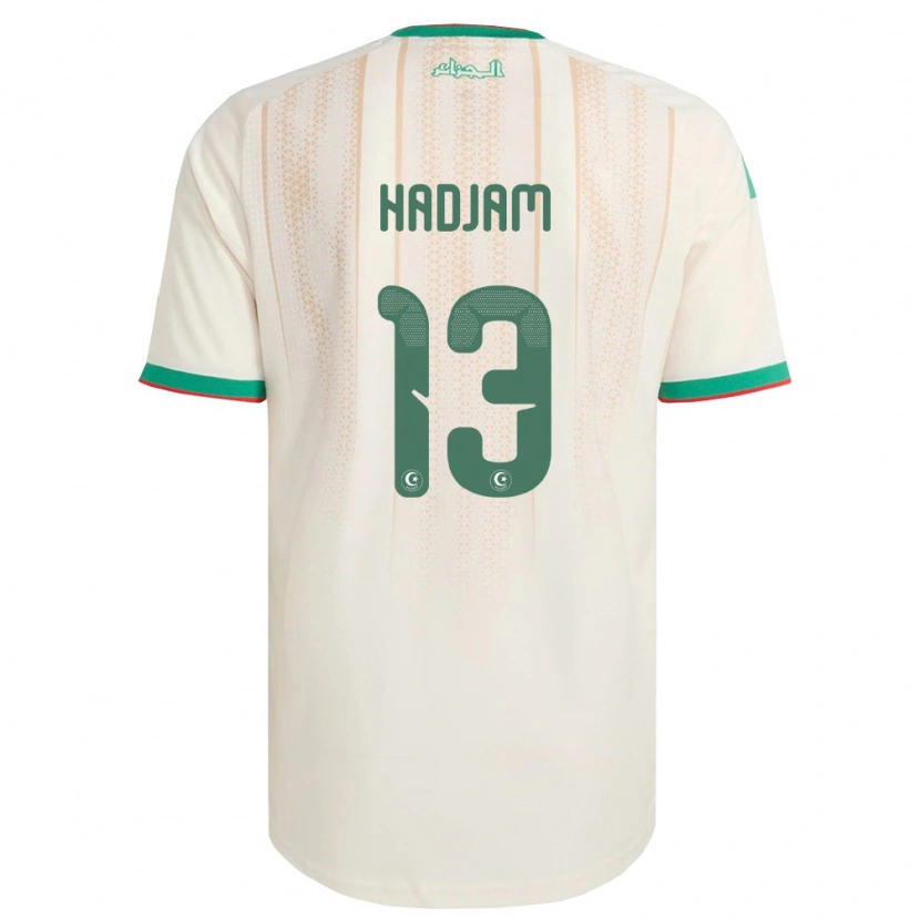 Danxen Men Algeria Jaouen Hadjam #13 Off-White Green Red Home Jersey 26-28 T-Shirt