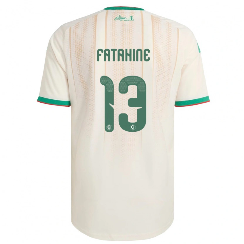 Danxen Men Algeria Anis Fatahine #13 Off-White Green Red Home Jersey 26-28 T-Shirt