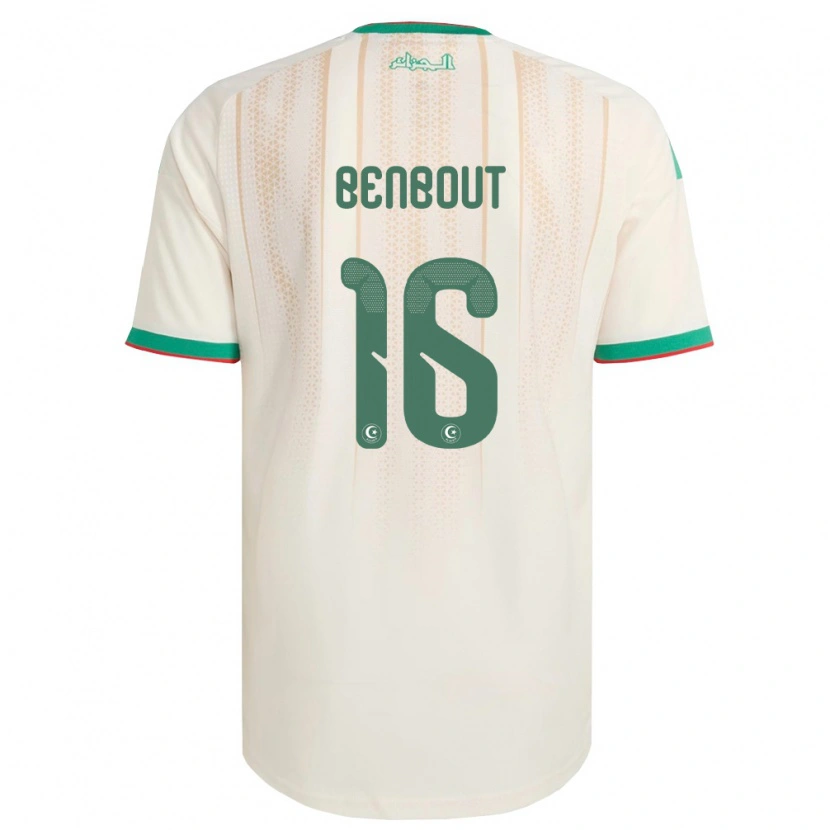 Danxen Men Algeria Oussama Benbout #16 Off-White Green Red Home Jersey 26-28 T-Shirt