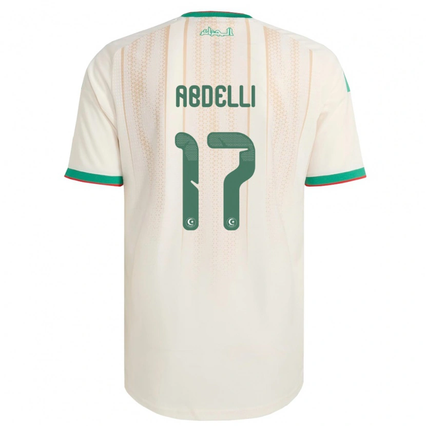 Danxen Men Algeria Himad Abdelli #17 Off-White Green Red Home Jersey 26-28 T-Shirt