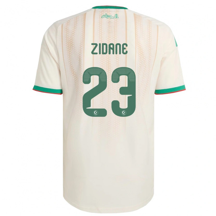 Danxen Men Algeria Luca Zidane #23 Off-White Green Red Home Jersey 26-28 T-Shirt