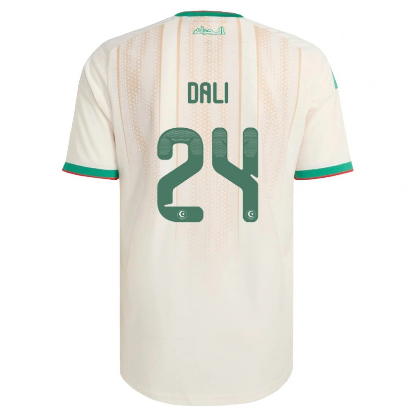 Danxen Men Algeria Rayene Dali #24 Off-White Green Red Home Jersey 26-28 T-Shirt