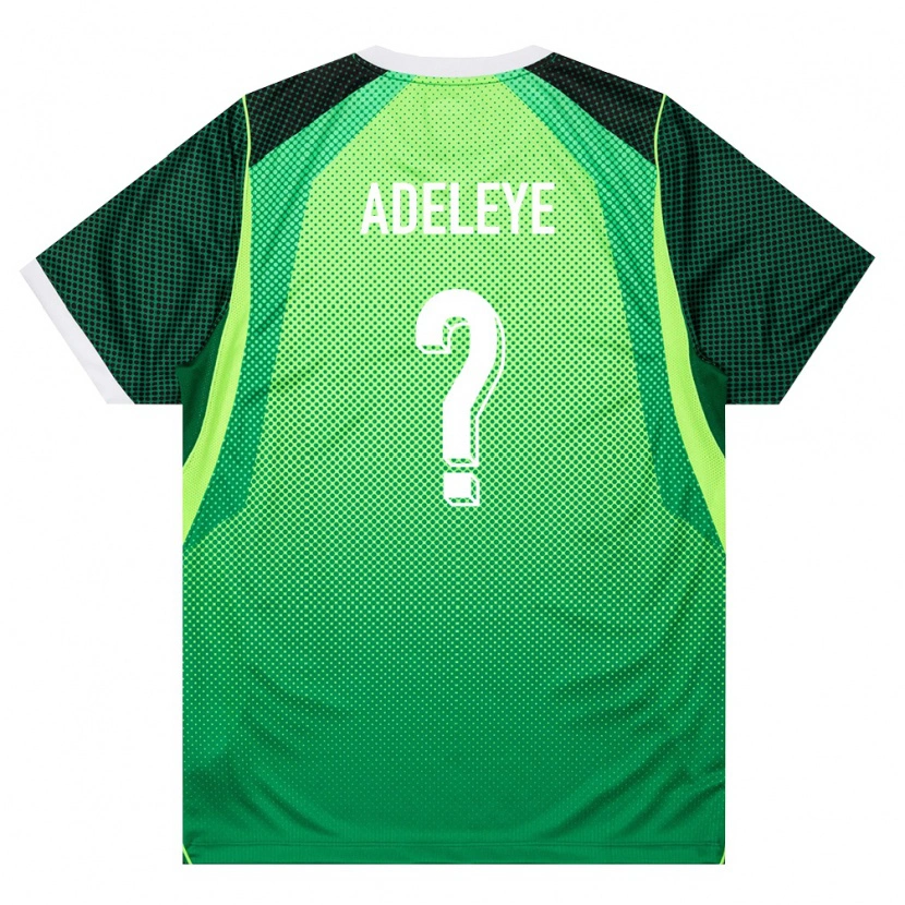 Danxen Men Nigeria Adebayo Adeleye #0 Green White Home Jersey 26-28 T-Shirt