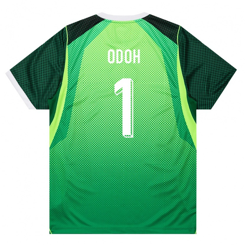 Danxen Men Nigeria Richard Odoh #1 Green White Home Jersey 26-28 T-Shirt