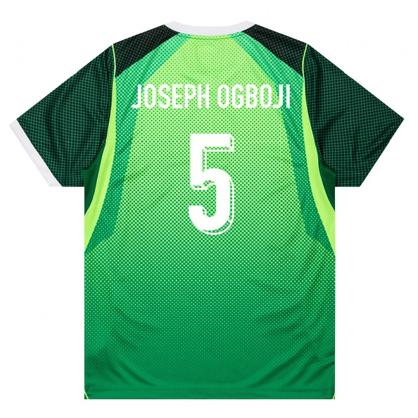 Danxen Men Nigeria Tochukwu Joseph Ogboji #5 Green White Home Jersey 26-28 T-Shirt