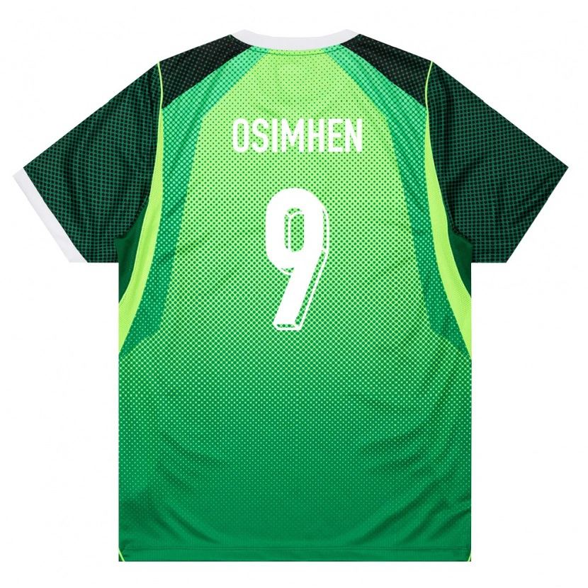 Danxen Men Nigeria Victor Osimhen #9 Green White Home Jersey 26-28 T-Shirt