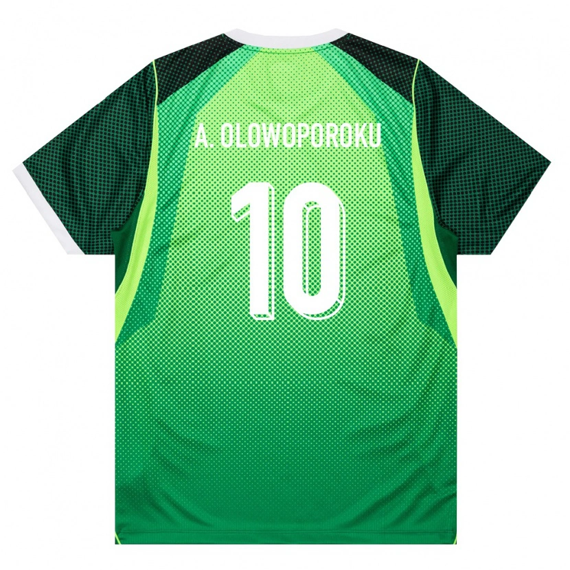 Danxen Men Nigeria Ifeoluwa Adewale Olowoporoku #10 Green White Home Jersey 26-28 T-Shirt