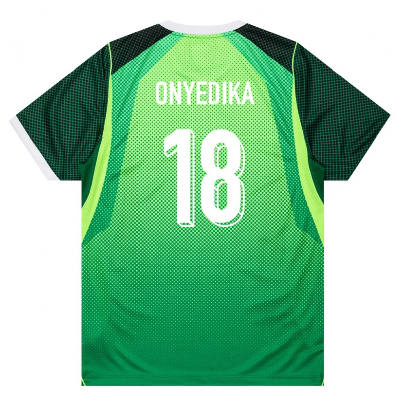 Danxen Men Nigeria Raphael Onyedika #18 Green White Home Jersey 26-28 T-Shirt