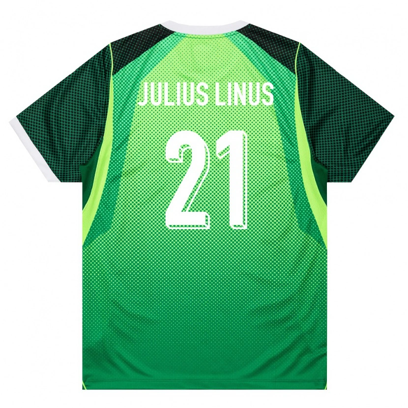 Danxen Men Nigeria Chijoke Julius Linus #21 Green White Home Jersey 26-28 T-Shirt