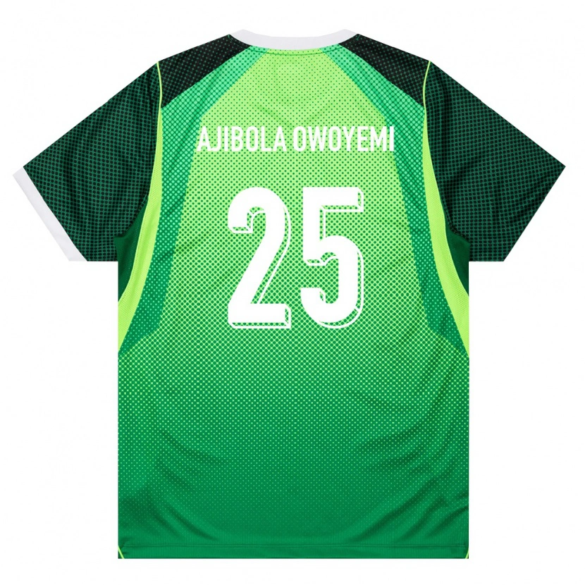 Danxen Men Nigeria Usman Ajibola Owoyemi #25 Green White Home Jersey 26-28 T-Shirt