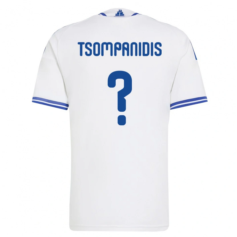 Danxen Men Greece Alexandros Tsompanidis #0 White Blue Home Jersey 26-28 T-Shirt