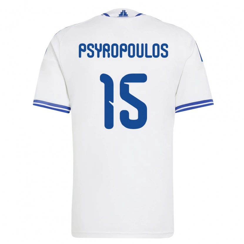 Danxen Men Greece Stavros Psyropoulos #15 White Blue Home Jersey 26-28 T-Shirt
