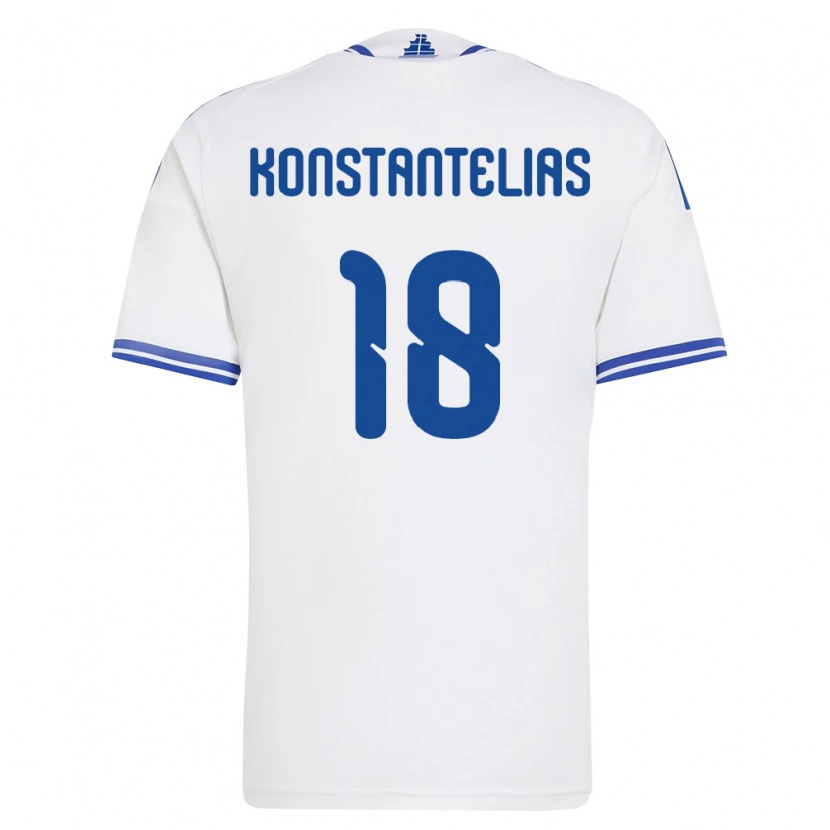 Danxen Men Greece Giannis Konstantelias #18 White Blue Home Jersey 26-28 T-Shirt