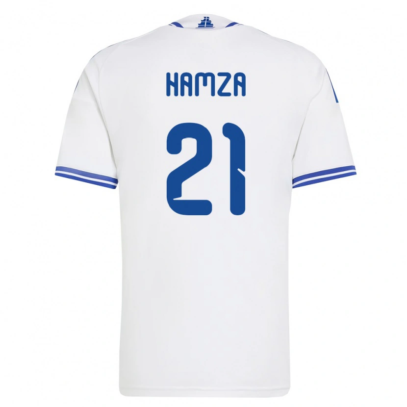 Danxen Men Greece Erik Hamza #21 White Blue Home Jersey 26-28 T-Shirt