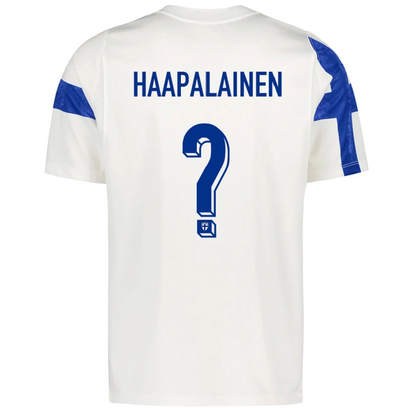 Danxen Men Finland Ruslan Haapalainen #0 White Blue Home Jersey 26-28 T-Shirt