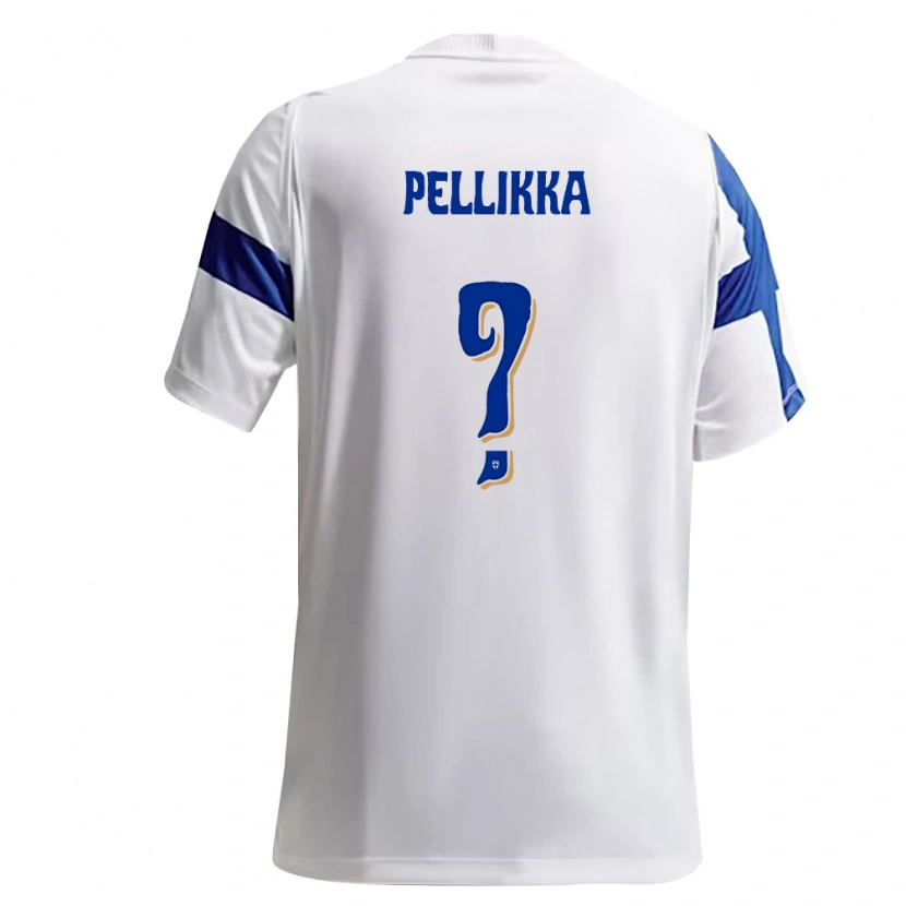 Danxen Men Finland Jimi Pellikka #0 White Blue Home Jersey 26-28 T-Shirt