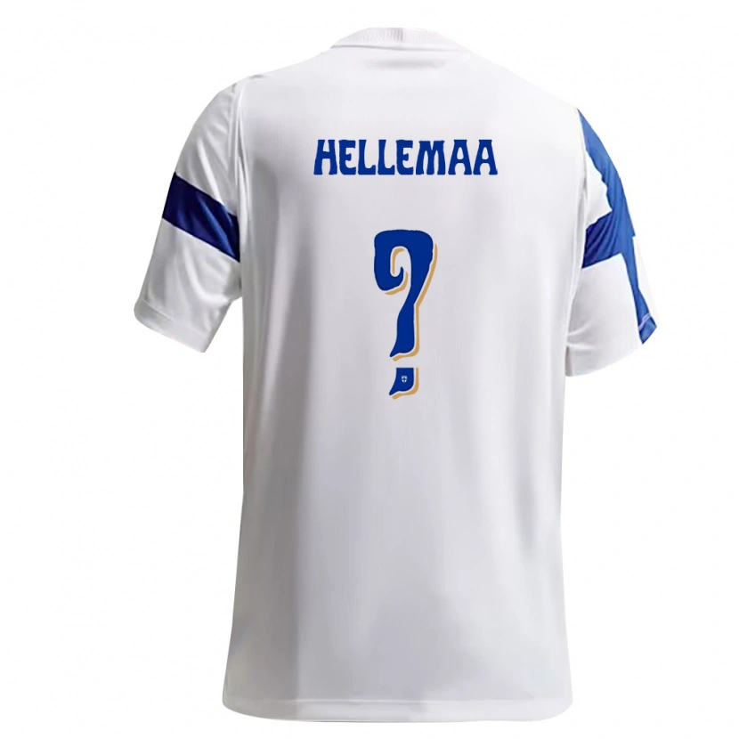 Danxen Men Finland Altti Hellemaa #0 White Blue Home Jersey 26-28 T-Shirt