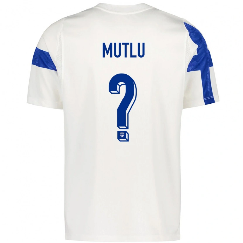 Danxen Men Finland Volkan Mutlu #0 White Blue Home Jersey 26-28 T-Shirt