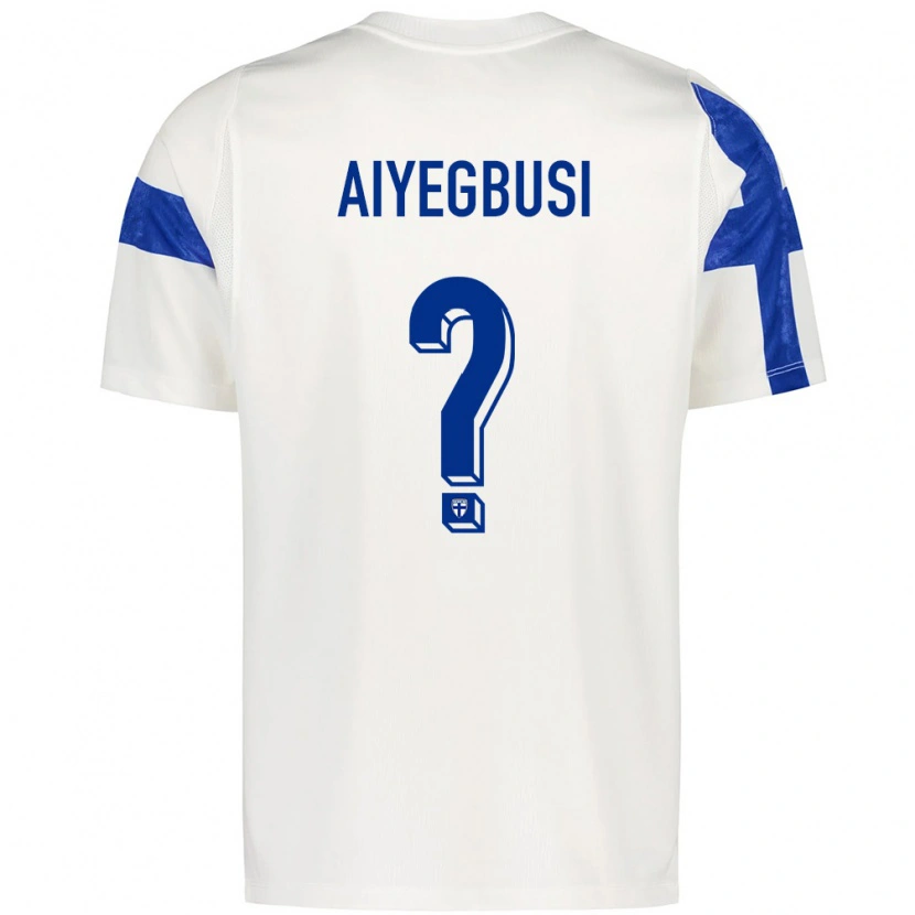 Danxen Men Finland Tirenioluwa Aiyegbusi #0 White Blue Home Jersey 26-28 T-Shirt