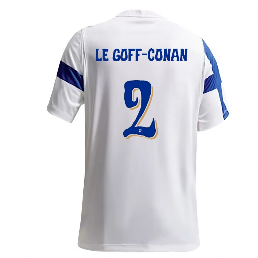 Danxen Men Finland Adam Le Goff-Conan #2 White Blue Home Jersey 26-28 T-Shirt