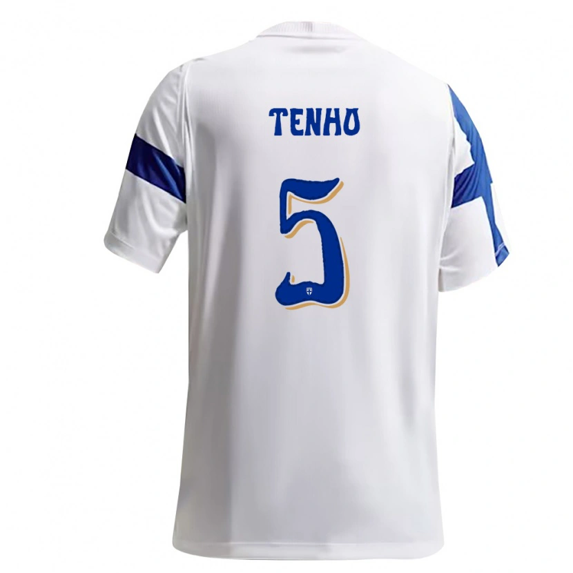 Danxen Men Finland Miro Tenho #5 White Blue Home Jersey 26-28 T-Shirt