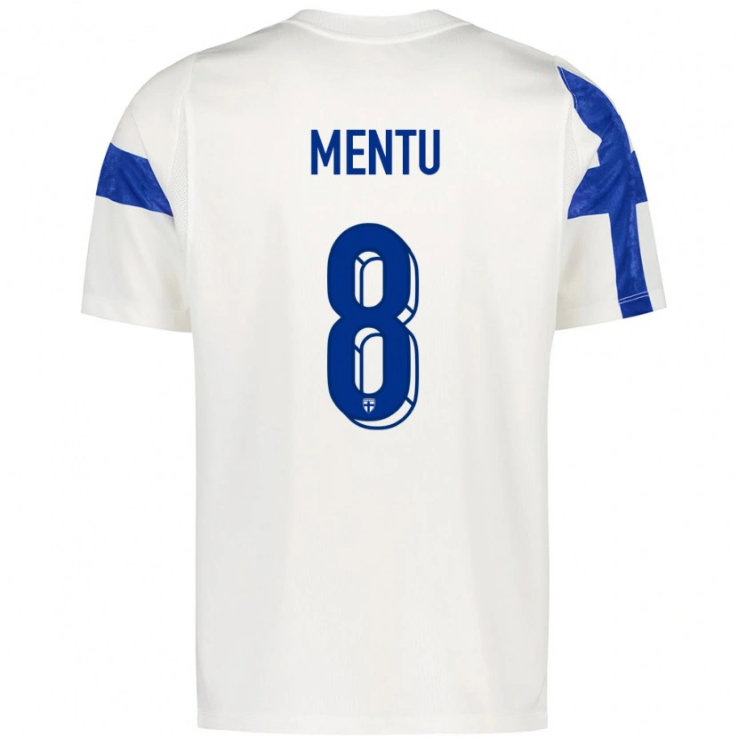 Danxen Men Finland Pyry Mentu #8 White Blue Home Jersey 26-28 T-Shirt