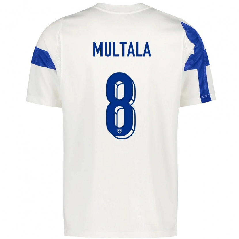 Danxen Men Finland Oskari Multala #8 White Blue Home Jersey 26-28 T-Shirt
