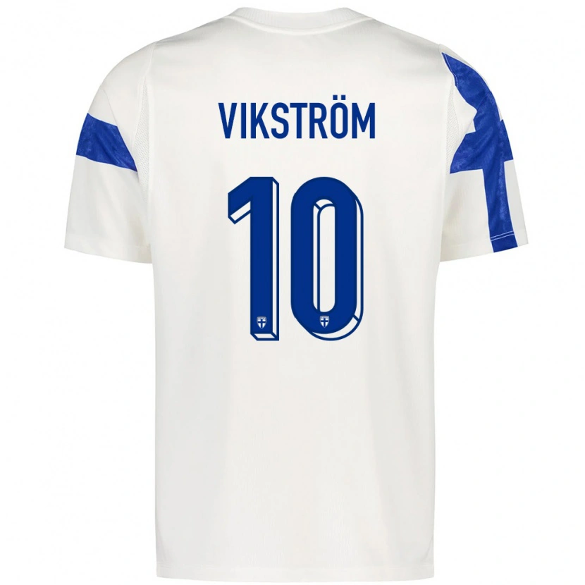 Danxen Men Finland Rudi Vikström #10 White Blue Home Jersey 26-28 T-Shirt