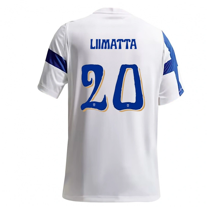 Danxen Men Finland Otso Liimatta #20 White Blue Home Jersey 26-28 T-Shirt
