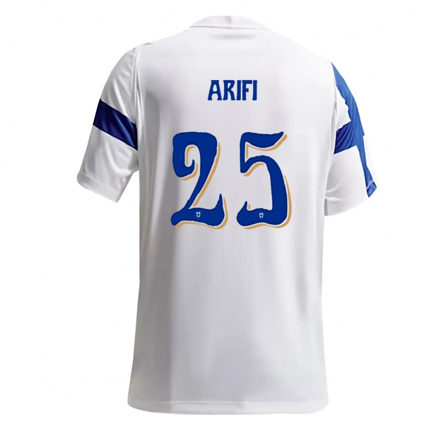 Danxen Men Finland Doni Arifi #25 White Blue Home Jersey 26-28 T-Shirt
