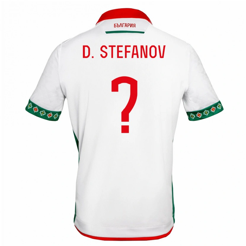 Danxen Men Bulgaria Dimitar Stefanov #0 White Green Red Home Jersey 26-28 T-Shirt