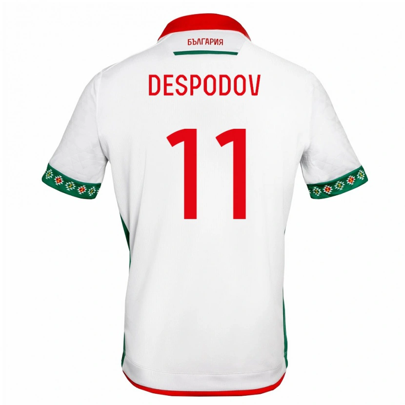 Danxen Men Bulgaria Kiril Despodov #11 White Green Red Home Jersey 26-28 T-Shirt