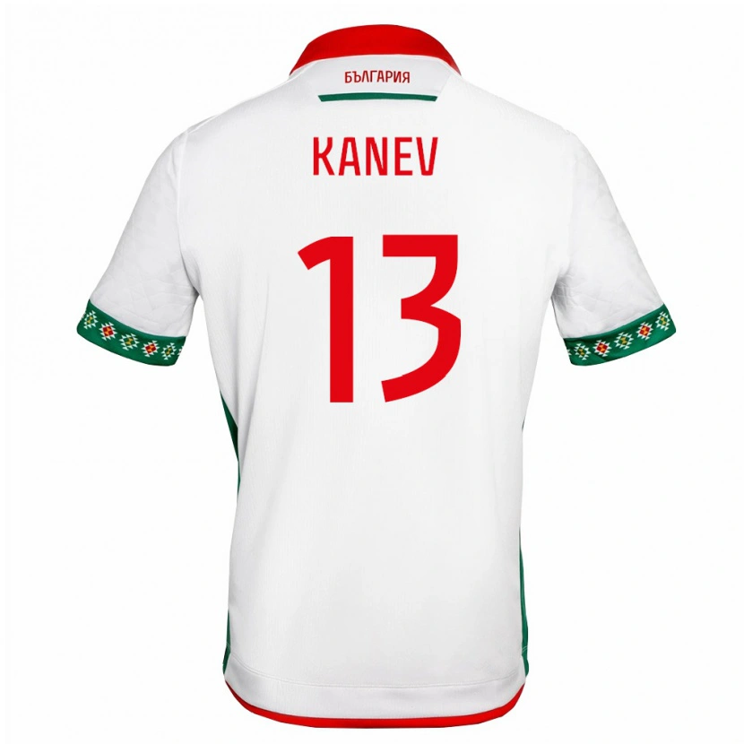 Danxen Men Bulgaria Dimitar Kanev #13 White Green Red Home Jersey 26-28 T-Shirt
