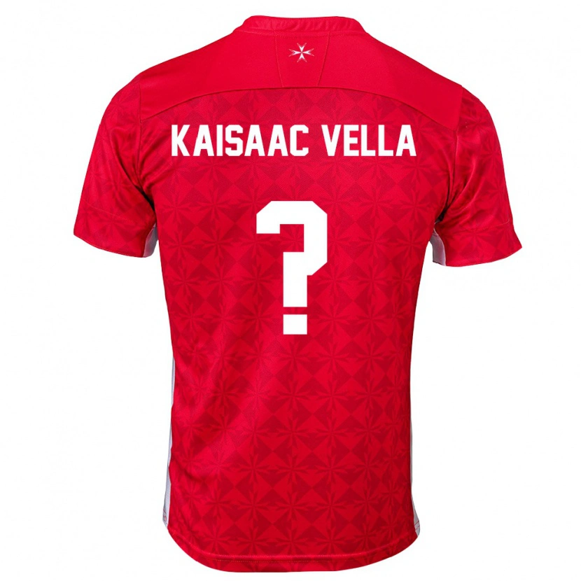 Danxen Men Malta Kaisaac Vella #0 Red White Home Jersey 26-28 T-Shirt